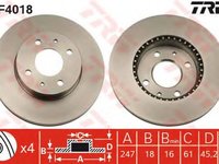 Disc frana NISSAN ALMERA I Hatchback N15 TRW DF4018