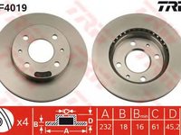 Disc frana NISSAN ALMERA I Hatchback N15 TRW DF4019