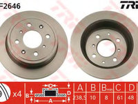 Disc frana NISSAN ALMERA I (N15) (1995 - 2000) TRW DF2646 piesa NOUA