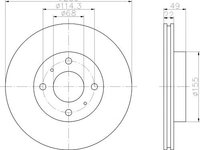 Disc frana NISSAN ALMERA Mk II (N16) - OEM - QUARO: QD7701 - Cod intern: W02605638 - LIVRARE DIN STOC in 24 ore!!!