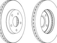 Disc frana NISSAN ALMERA TINO (V10) (1998 - 2006) FERODO DDF1249C piesa NOUA