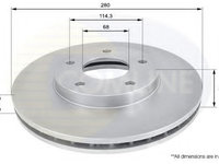 Disc frana NISSAN ALMERA TINO (V10) (2000 - 2016) COMLINE ADC0260V