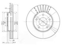 Disc frana NISSAN ALMERA TINO V10 DELPHI BG3816