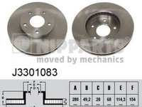 Disc frana NISSAN ALMERA TINO V10 NIPPARTS J3301083