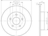 Disc frana NISSAN ALMERA TINO (V10), NISSAN PRIMERA (P12), NISSAN PRIMERA Traveller (WP12) - HELLA PAGID 8DD 355 110-401