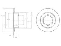 Disc frana NISSAN CABSTAR (2006 - 2012) DELPHI BG4218