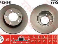 Disc frana NISSAN INTERSTAR caroserie (X70) (2002 - 2020) TRW DF4249S