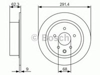 Disc frana NISSAN JUKE F15 BOSCH 0986479R14