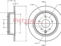 Disc frana NISSAN JUKE F15 METZGER 6110442