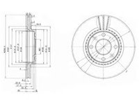 Disc frana NISSAN KUBISTAR (X76) (2003 - 2009) DELPHI BG2625