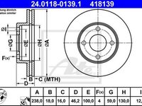 Disc frana NISSAN MICRA II K11 ATE 24011801391