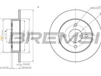 Disc frana NISSAN MICRA II K11 BREMSI DBB058S