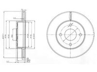 Disc frana NISSAN MICRA II K11 DELPHI BG3763