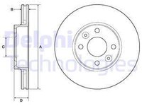 Disc frana NISSAN MICRA III K12 DELPHI BG3762C