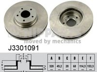 Disc frana NISSAN MURANO Z50 NIPPARTS J3301091