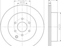 Disc frana NISSAN NAVARA (D40) (2004 - 2016) HELLA PAGID 8DD 355 115-851 piesa NOUA