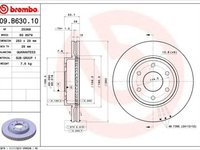 Disc frana NISSAN NAVARA D40 BREMBO 09B63010