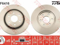 Disc frana NISSAN NAVARA D40 TRW DF6416 PieseDeTop