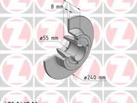 Disc frana NISSAN NOTE (E11) (2006 - 2016) ZIMMERMANN 470.2417.00