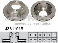 Disc frana NISSAN PATHFINDER II R50 NIPPARTS J3311019