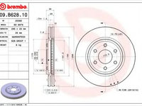 Disc frana NISSAN PATHFINDER III (R51) (2005 - 2016) BREMBO 09.B628.10