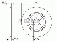 Disc frana NISSAN PATHFINDER III (R51) (2005 - 2016) Bosch 0 986 479 S35