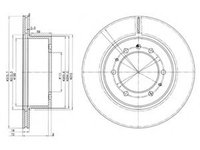 Disc frana NISSAN PATROL GR Mk II autoturism de teren, inchis (Y61) (1997 - 2016) DELPHI BG3117