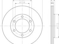 Disc frana NISSAN PATROL Station Wagon (W260), NISSAN PATROL Station Wagon (W160), NISSAN SAFARI autoturism de teren, inchis (K160) - HELLA PAGID 8DD