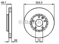 Disc frana NISSAN PIXO (UA0) - OEM - BOSCH: 0986479B69|0 986 479 B69 - W02179160 - LIVRARE DIN STOC in 24 ore!!!