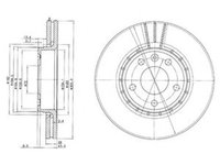 Disc frana NISSAN PRIMASTAR bus X83 DELPHI BG3768