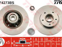 Disc frana NISSAN PRIMASTAR caroserie (X83) (2002 - 2020) TRW DF4273BS