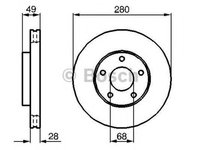 Disc frana NISSAN PRIMERA combi WP12 BOSCH 0986479030