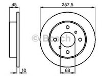 Disc frana NISSAN PRIMERA (P10) (1990 - 1996) BOSCH 0 986 478 564