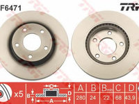 Disc frana NISSAN PULSAR hatchback (C13) (2012 - 2016) TRW DF6471