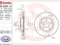 Disc frana NISSAN PULSAR hatchback C13 BREMBO 09B56510