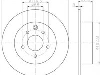 Disc frana NISSAN PULSAR hatchback C13 TEXTAR 92167500