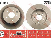 Disc frana NISSAN PULSAR hatchback C13 TRW DF6051 PieseDeTop