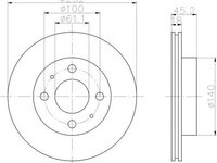 Disc frana NISSAN PULSAR I hatchback (N15), NISSAN SENTRA I (N15) - HELLA PAGID 8DD 355 105-921