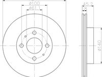 Disc frana NISSAN PULSAR I hatchback (N15), NISSAN SENTRA I (N15) - MINTEX MDC1042