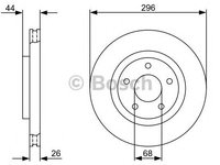 Disc frana NISSAN QASHQAI (J11, J11_) - OEM - BOSCH: 0986479C04|0 986 479 C04 - W02198104 - LIVRARE DIN STOC in 24 ore!!!