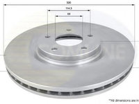 Disc frana NISSAN QASHQAI / QASHQAI +2 (J10, JJ10) (2007 - 2013) COMLINE ADC1587V piesa NOUA