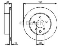 Disc frana NISSAN QASHQAI / QASHQAI +2 (J10, JJ10) (2007 - 2013) BOSCH 0 986 479 C12 piesa NOUA