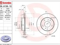 Disc frana NISSAN SERENA C23M BREMBO 09A13610