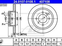 Disc frana NISSAN SUNNY III Hatchback N14 ATE 24010701081