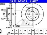 Disc frana NISSAN SUNNY III Traveller Y10 ATE 24011801071