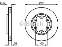 Disc frana NISSAN TERRANO I WD21 BOSCH 0986478532