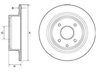 Disc frana NISSAN TIIDA hatchback C11X DELPHI BG4666C