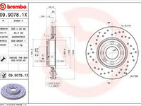 Disc frana NISSAN TIIDA limuzina (SC11X) (2006 - 2016) BREMBO 09.9078.1X