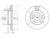 Disc frana NISSAN VANETTE CARGO caroserie HC 23 DELPHI BG3127