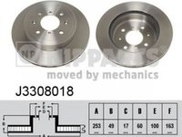 Disc frana OPEL AGILA A H00 NIPPARTS J3308018